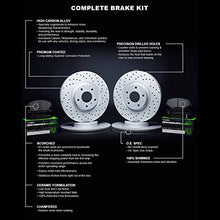 Load image into Gallery viewer, R1 Concepts Front Rear Brakes and Rotors Kit |Front Rear Brake Pads| Brake Rotors and Pads| Performance Sport Brake Pads and Rotors|fits 2014-2020 Tesla S, X