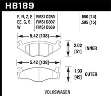 Load image into Gallery viewer, Hawk 79-84 Volkswagen Rabbit / 85-90 Volkswagen Cabriolet Blue 42 Front Brake Pads