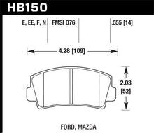 Load image into Gallery viewer, Hawk 70-74 Mazda RX-2 / 74-78 Mazda RX-4 / 79-85 Mazda RX-7 Blue 42 Front Brake Pads