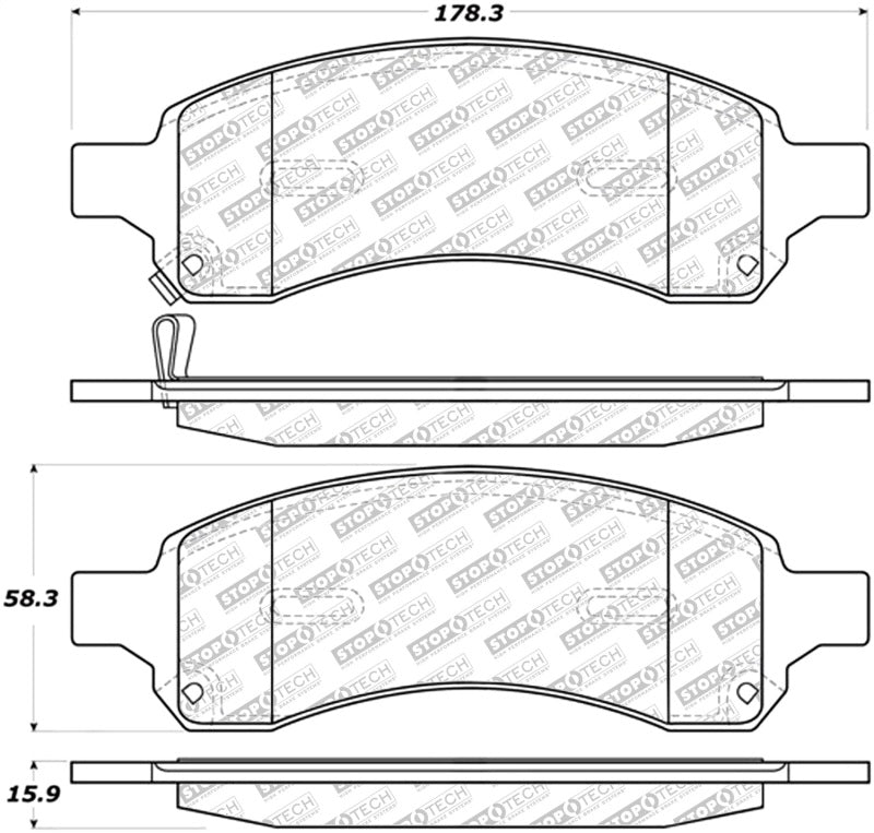 StopTech Street Select Brake Pads - Rear