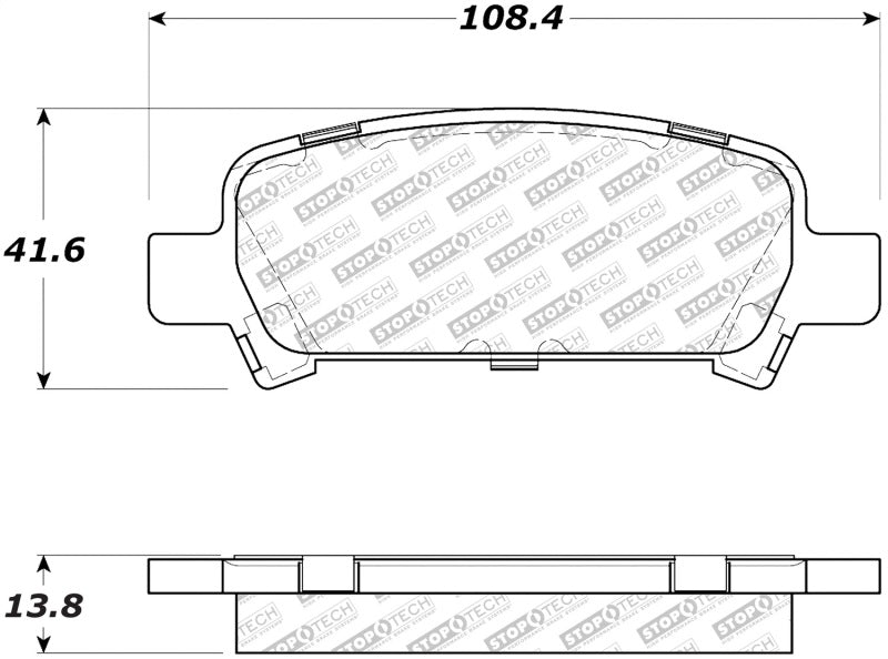 StopTech 05-09 Subaru Legacy Street Select Rear Brake Pads