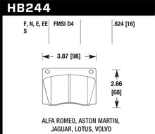 Load image into Gallery viewer, Hawk 72-74 Jaguar XJ12 / 72-75 XJ6 HT-10 Race Front Brake Pads