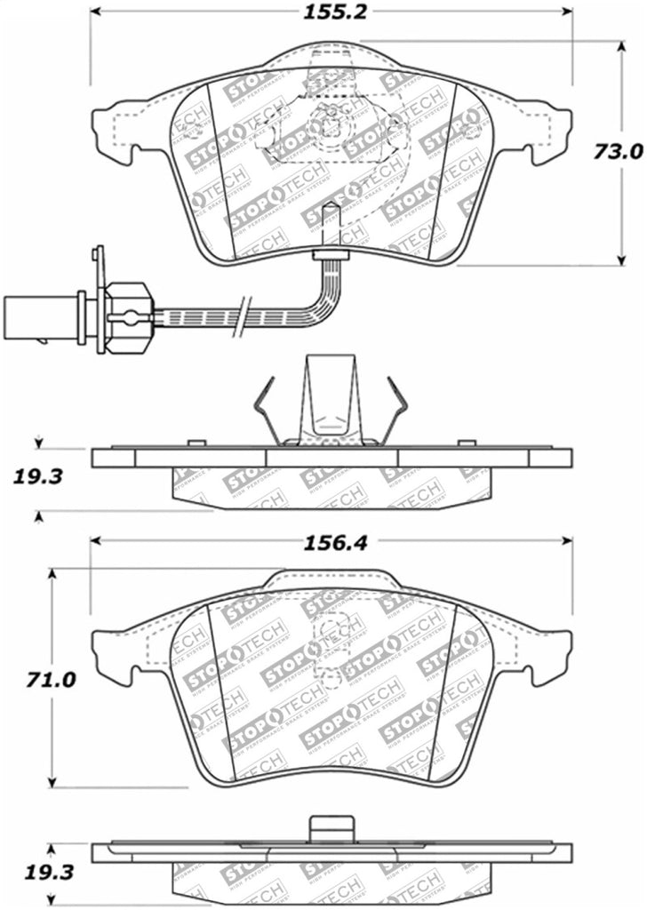 StopTech Street Select Brake Pads - Rear