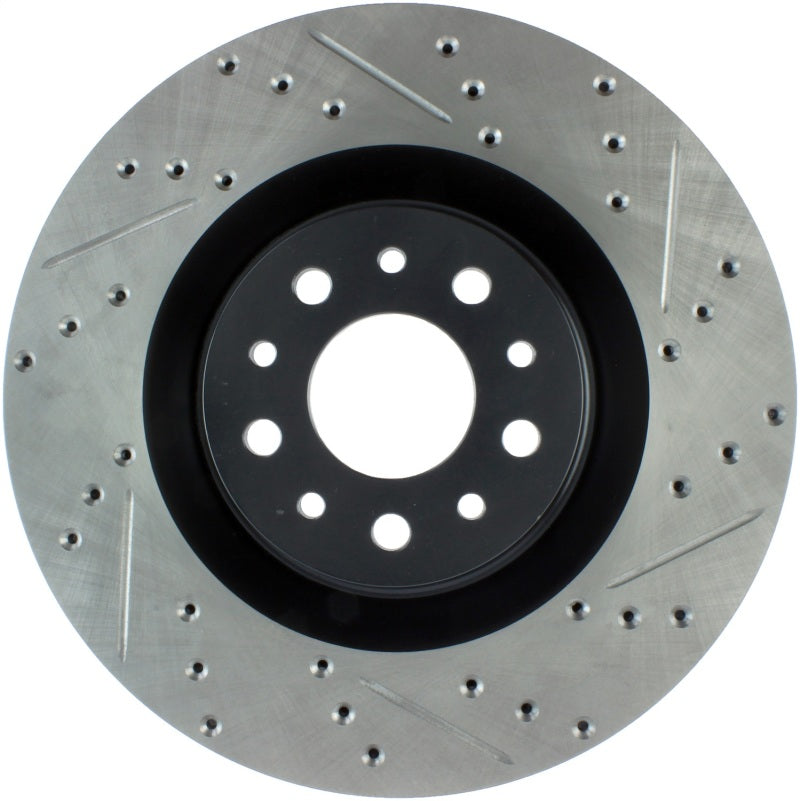 StopTech 2014-2015 Fiat 500L Front Left Slotted & Drilled Sport Brake Rotor