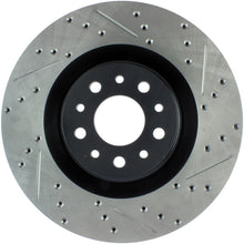 Load image into Gallery viewer, StopTech 2014-2015 Fiat 500L Front Left Slotted &amp; Drilled Sport Brake Rotor