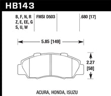 Load image into Gallery viewer, Hawk 97-99 Acura CL / 91-95 Legend / 91-97 Honda Accord / 97-01 CR-V HT-10 Race Front Brake Pad