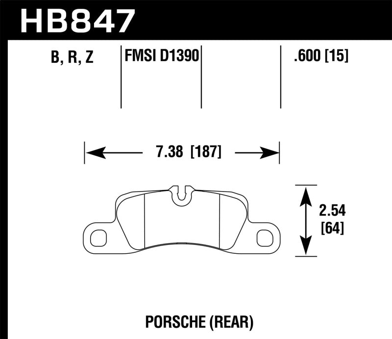 Hawk 11-17 Porsche Cayenne HPS 5.0 Rear Brake Pads
