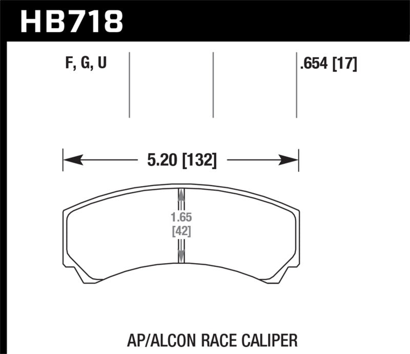 Hawk AP Racing/Alcon HPS 5.0 Brake Pads