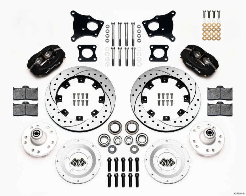 Wilwood Forged Dynalite Front Kit 12.19in Drilled AMC 71-76 OE Disc w/o Bendix Brakes