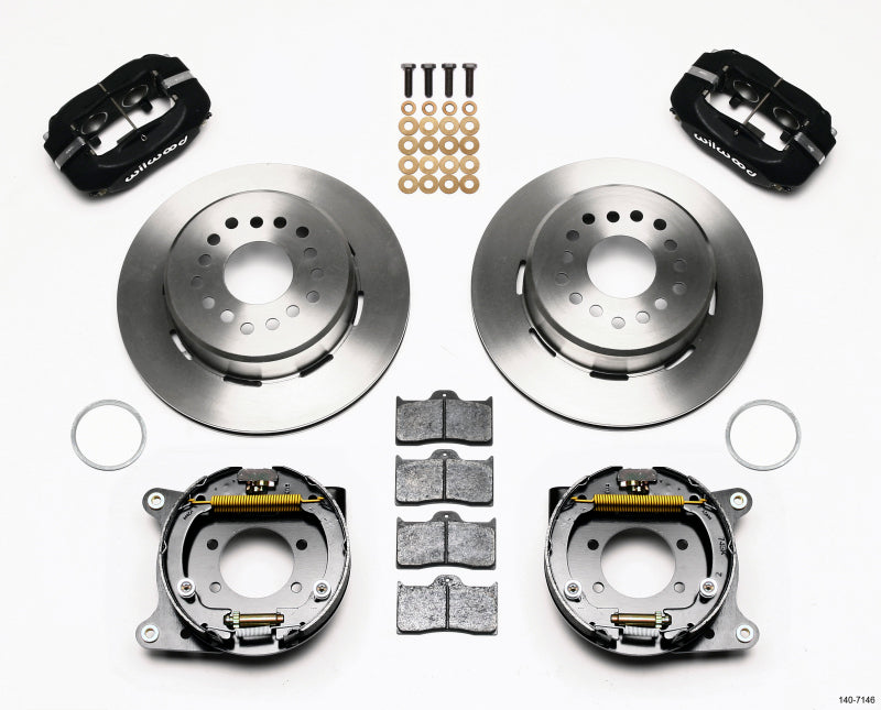 Wilwood Forged Dynalite P/S Park Brake Kit Ford 8.8 w/2.5in Offset-5 Lug