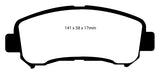 EBC 08-09 Nissan Rogue 2.5 Greenstuff Front Brake Pads