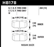 Load image into Gallery viewer, Hawk 89-96 Nissan 300ZX / 89-93 Skyline GT-R / 06-07 Subaru WRX HT-10 Race Front Brake Pads