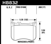Load image into Gallery viewer, Hawk 14-17 Mercedes-Benz S550 / 13-15 Mercedes-Benz SL550 Sport Performance Ceramic Front Brake Pads