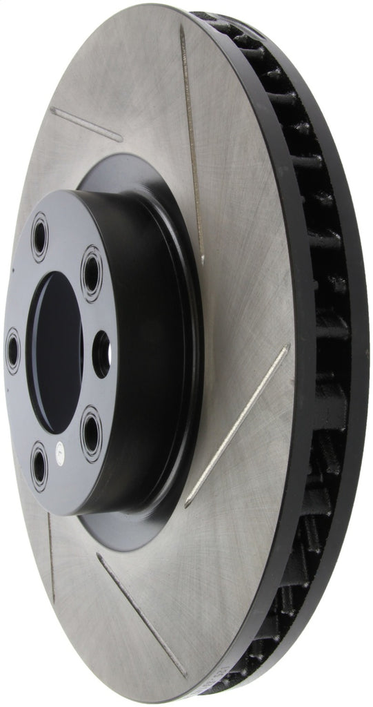 StopTech 11-14 Porsche Cayenne / 11-15 VW Touareg Front Left Slotted Sport Brake Rotor