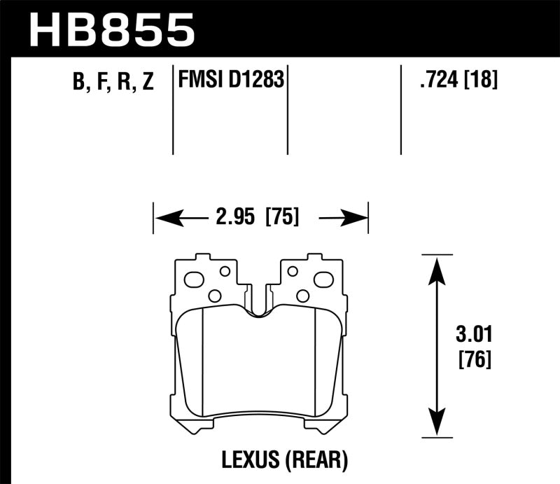 Hawk 07-17 Lexus LS460 / 08-16 Lexus LS600h Performance Ceramic Street Rear Brake Pads