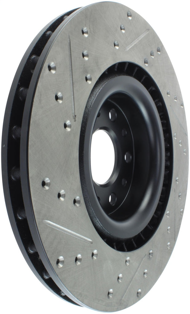 StopTech 2014-2015 Fiat 500L Front Left Slotted & Drilled Sport Brake Rotor