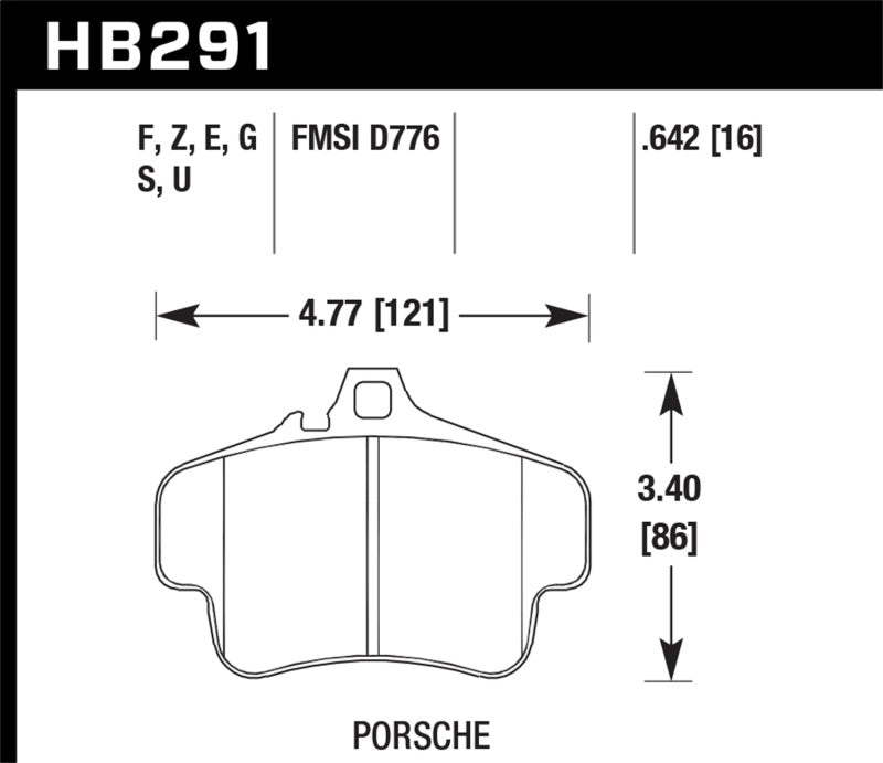 Hawk 98 Porsche 911 Targa Blue 9012 Race Front Brake Pads