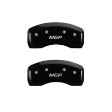 Load image into Gallery viewer, MGP 4 Caliper Covers Engraved Front &amp; Rear MGP Black Finish Silver Characters 2018 Toyota Camry