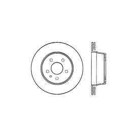 Centric 08-15 Audi TT Quattro Premium Rear CryoStop Brake Rotor