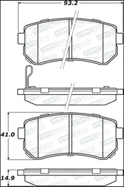 StopTech 10-13 Kia Forte Koup Street Performance Front Brake Pads