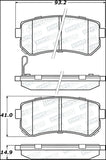 StopTech 10-13 Kia Forte Koup Street Performance Front Brake Pads