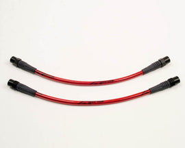 AP 99-04 Porsche Carrera 996 Rear Steel Braided Brake Lines (Black Fittings / Red Housing)
