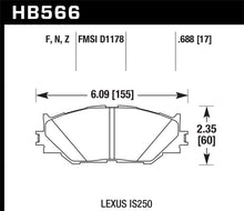 Load image into Gallery viewer, Hawk 06-08 Lexus IS250 Performance Ceramic Street Front Brake Pads