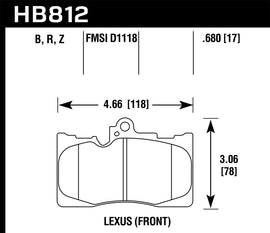 Hawk 06-17 Lexus IS350 / 07-11 Lexus GS350 HPS 5.0 Front Brake Pads