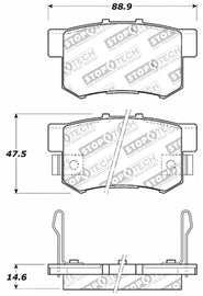 StopTech Street Touring 00-09 Honda S2000 / 92-07 Accord / 04-10 TSX Rear Brake Pads