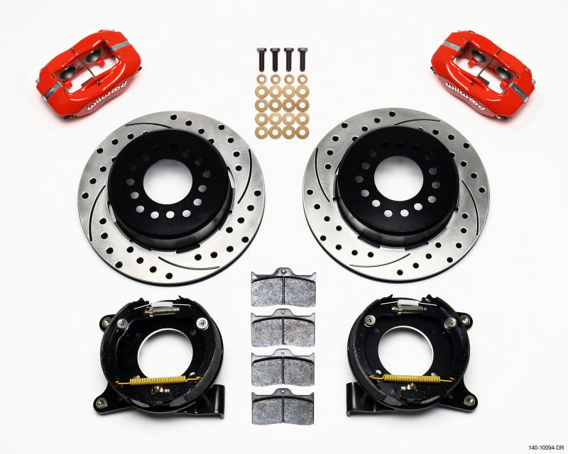 Wilwood Forged Dynalite P/S Park Brake Kit Drilled Red Chevy C-10 2.42 Offset 5-lug