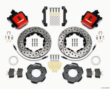 Load image into Gallery viewer, Wilwood Combination Parking Brake Rear Kit 11.00in Drilled Red 2012 Fiat 500 w/ Lines