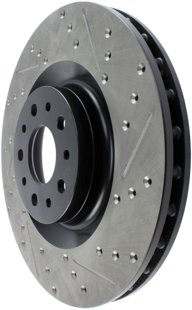 StopTech 2014-2015 Fiat 500L Front Left Slotted & Drilled Sport Brake Rotor