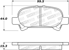 StopTech 02-06 Toyota Camry Street Performance Rear Brake Pads