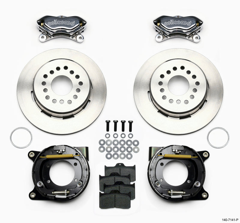 Wilwood Forged Dynalite P/S Park Brake Kit Polished Chevy 12 Bolt w/ C-Clips