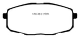 EBC 09-12 Hyundai Elantra 2.0 Touring Redstuff Front Brake Pads