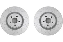 Load image into Gallery viewer, Pedders 2015+ Ford Mustang GT S550 Rear Drilled &amp; Slotted Brake Rotors - Pair