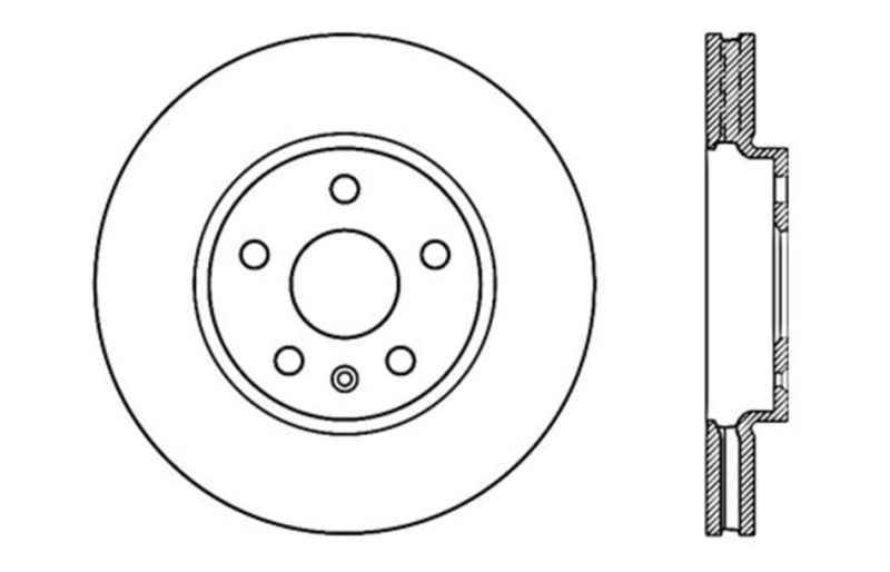 StopTech Sport Cross Drilled Brake Rotor - Front Right