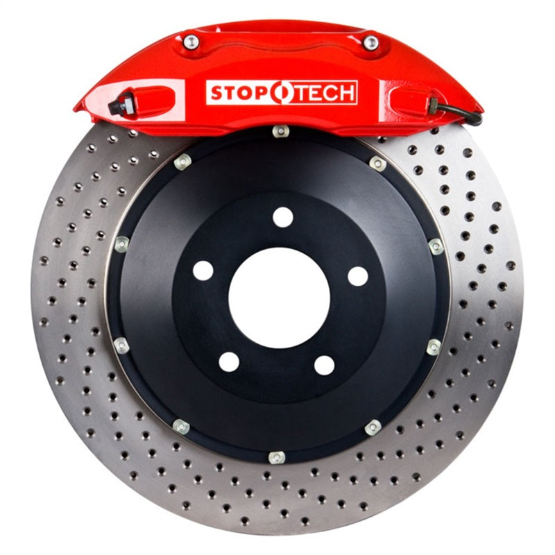 StopTech 11-13 Audi A3 w/ Red ST-40 Calipers 328x28mm Drilled Rotors Front Big Brake Kit