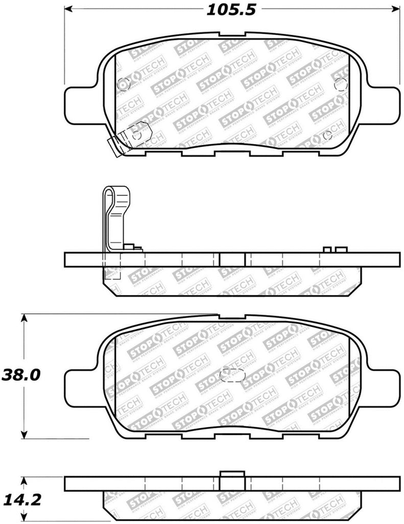 StopTech Street Select Brake Pads - Front