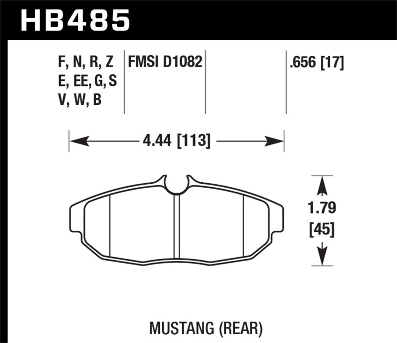 Hawk 05-14 Ford Mustang DTC-50 Rear Brake Pads