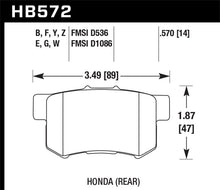 Load image into Gallery viewer, Hawk 02-04 Honda Civic Si / 99-08 Acura TL Blue 9012 Race Rear Brake Pads