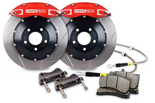 StopTech 09 Ford Focus RS Front Big Brake Kit w/ Red ST-40 Calipers 355x32mm Slotted Rotors