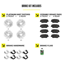 Load image into Gallery viewer, Hart Brakes Front Rear Brakes and Rotors Kit |Front Rear Brake Pads| Brake Rotors and Pads| Ceramic Brake Pads and Rotors |fits 2019-2021 Ford Ranger