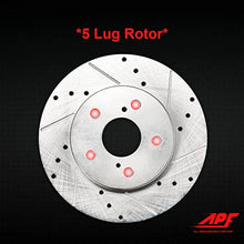 Load image into Gallery viewer, APF All Performance Friction - Full Brake Kit Compatible For Honda Odyssey 2005-2010 Zinc Drilled and Slotted Rotors with Carbon Fiber Pads