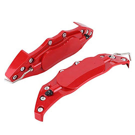 Brake Caliper Covers, 2Pcs Aluminum Alloy Red Disc Brake Caliper Cover Car Universal Disc Brake Caliper Fake Covers Left amp Right Accessories Refit(L)