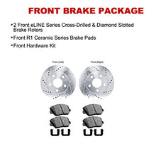 Load image into Gallery viewer, R1 Concepts Front Brakes and Rotors Kit |Front Brake Pads| Brake Rotors and Pads| Ceramic Brake Pads and Rotors |Hardware Kit |fits 2017-2020 Ford Fusion, Lincoln Continental, MKZ