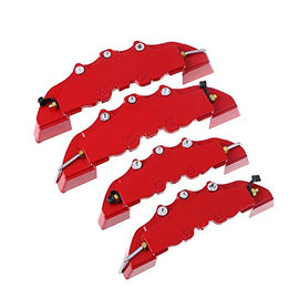 4PCS 3D Universal Red Style Car Disc Brake Caliper Covers Front & Rear Car Caliper Cover