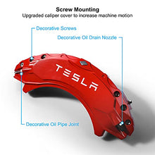 Load image into Gallery viewer, Caliper Covers for Tesla Model Y 2020 2021 2022, Fit 19 inch 20 inch wheel, Dual Piston Caliper, Red Front Rear Aluminum Car Wheel Disc Brake Caliper Cover