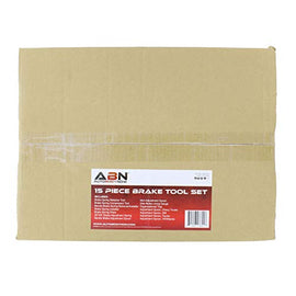 ABN Brake Drum Tool Kit 15-Piece Service Brake Kit with Spring Pliers, Brake Spoons, Pad Gauge, Brake Spring Tool