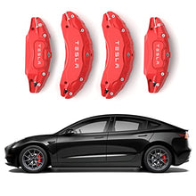 Load image into Gallery viewer, WZRAXJ Break Caliper Cover Fit for 2017-2022 Tesla Model 3 Accessories Wheel Size 18"(235/45) 19"(235/40) Red Caliper Protector Improved Model